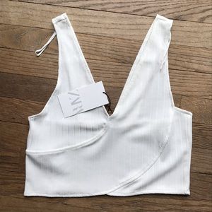 Zara White Crop Top